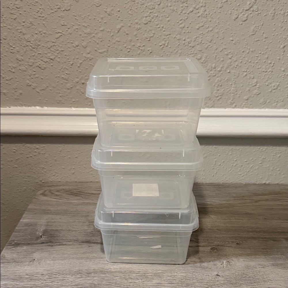 Bundle 3 Clear Storage box